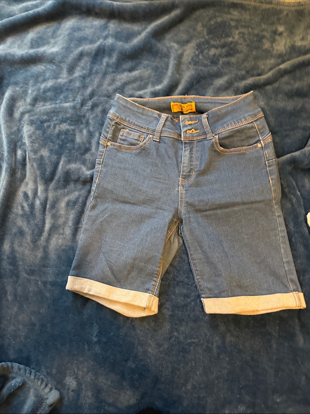 Wax Jean Women's Shorts Set in Blue, White, and Black